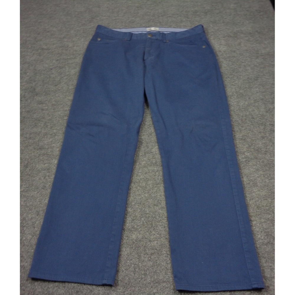 Peter Millar Pants Adult 33x28 Blue Signature Sateen Five Pocket Chino Mens
